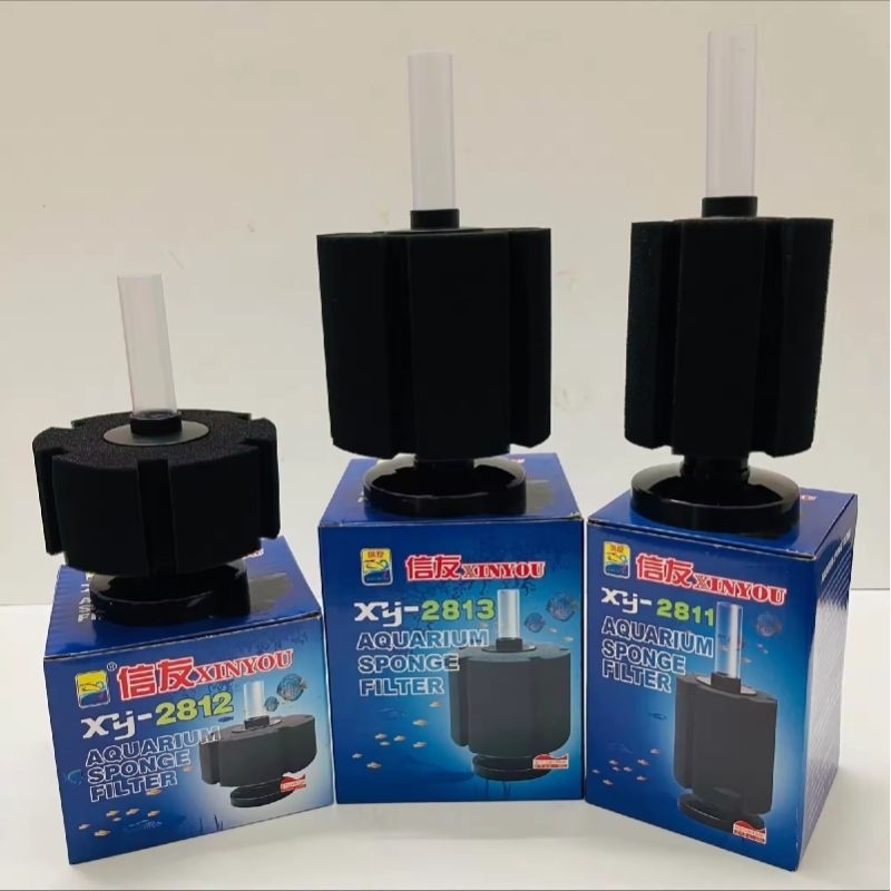 XINYOU XY-2811 / 2812 / 2813 Aquarium Sponge Filter | Air-Driven Bio Filter for Shrimp, Betta, Fry | Quiet & Reusable