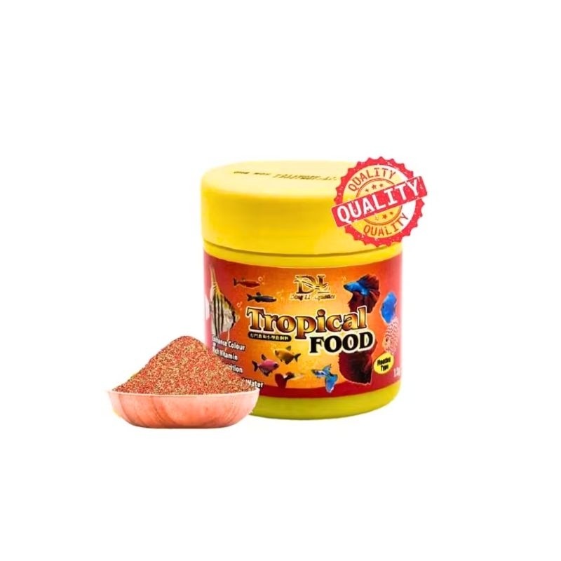 Dingli Aquatics Tropical Fish Food 12g | Floating Micro Pellets | Makanan Ikan