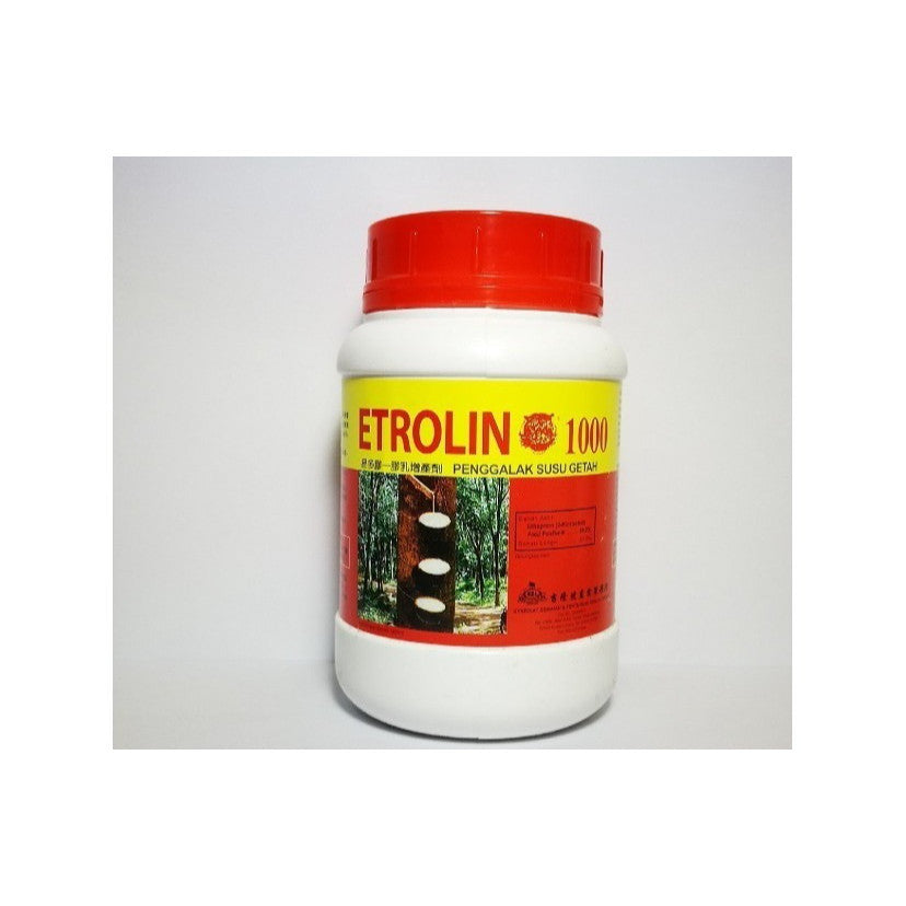 Etrolin 1000 Latex Stimulant 500ml / Penggalak Susu Getah / Red Merah / Ethephon 10% / 100% Original