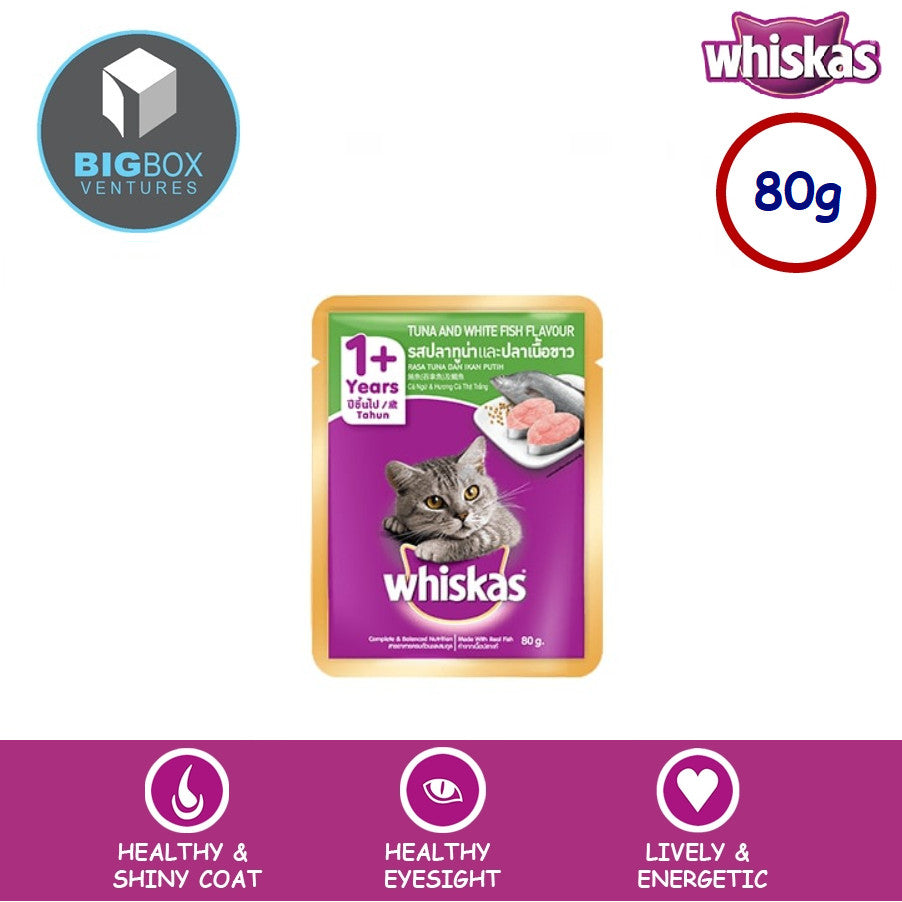 WHISKAS Makanan Kucing Basah Dalam Pek 80G