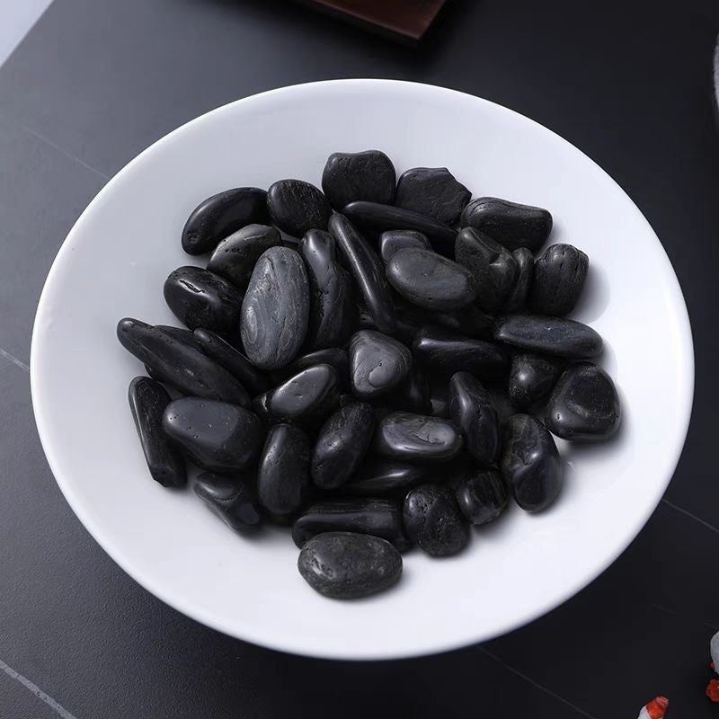 AA Shinning Black Aquarium Stone (Grand) L-Size 1kg - Batu Hitam Akuarium Hiasan Aquascape Decoration