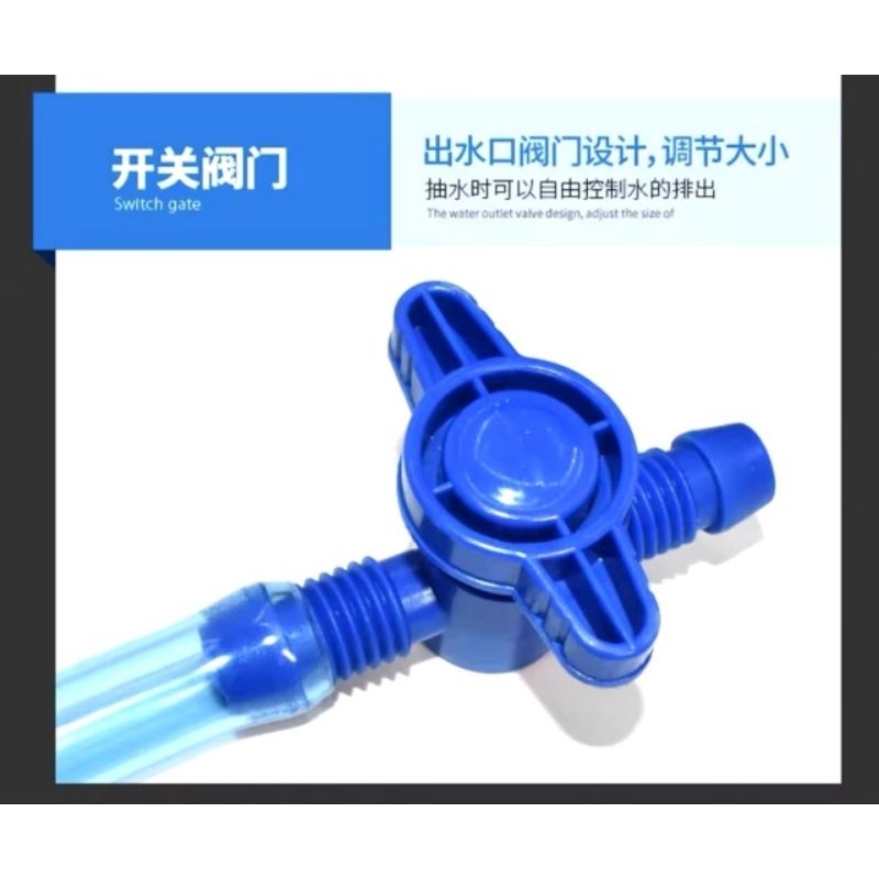 Premium Aquarium Hand Pump with Hose - Vacuum Gravel Cleaner for Fish Tank Maintenance & Water Change