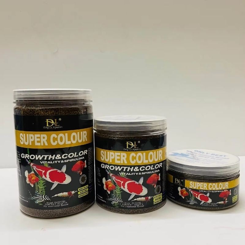 DL Super Colour Growth Fish Food 340g | For Koi & Goldfish | Makanan Ikan Kolam