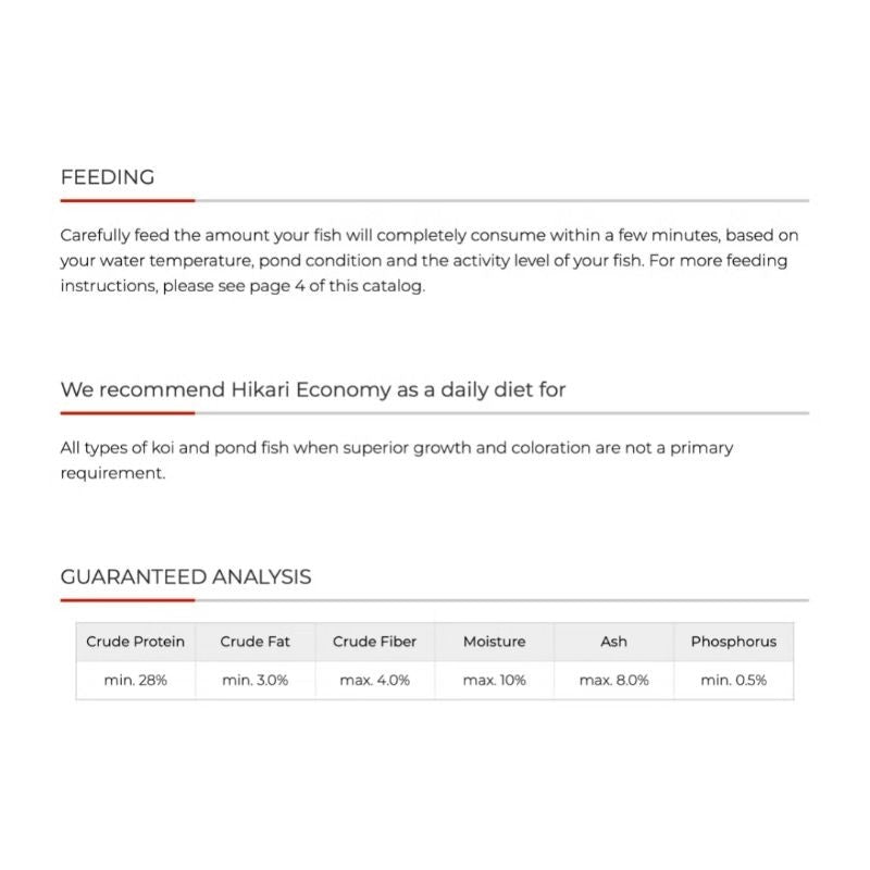 Hikari Economy 4kg (Large Pellet) | Floating Fish Food | Makanan Ikan | Kolam