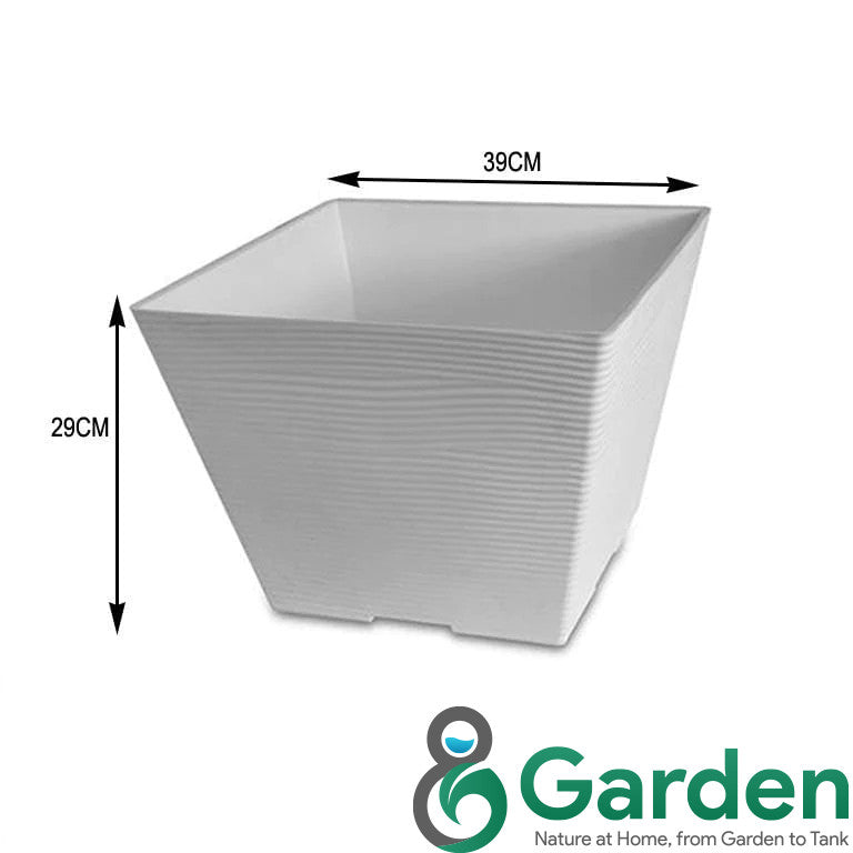 Felton Square Pot FBL2491 / FBL2492 / FBL2493 / FBL2494 / FBL2495 | Plastic Flower Pot | Pasu Bunga Taman