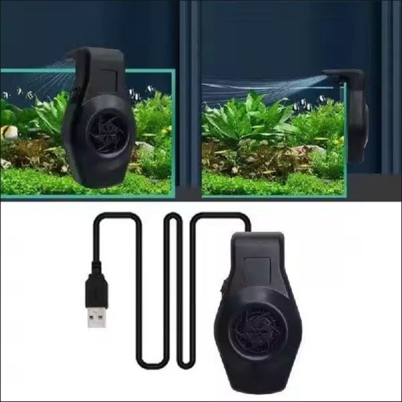 Aquarium Cooling Fan USB Powered - Low Voltage Cooling System for Fish Tank, Nano Aquarium, Turtle Tank
