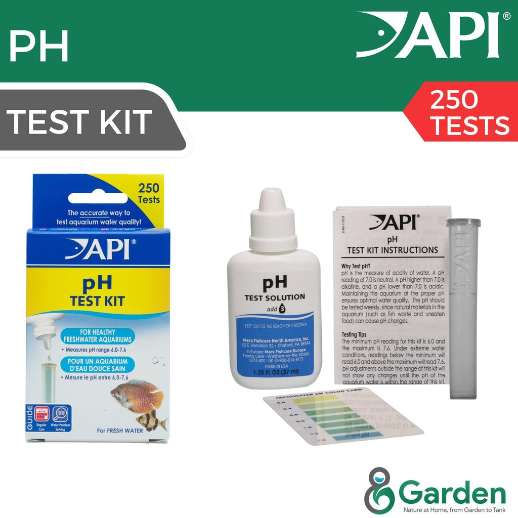 API pH Test Kit Kit Ujian pH untuk Air Tawar - 250 Ujian, Rang 6.0-7.6,