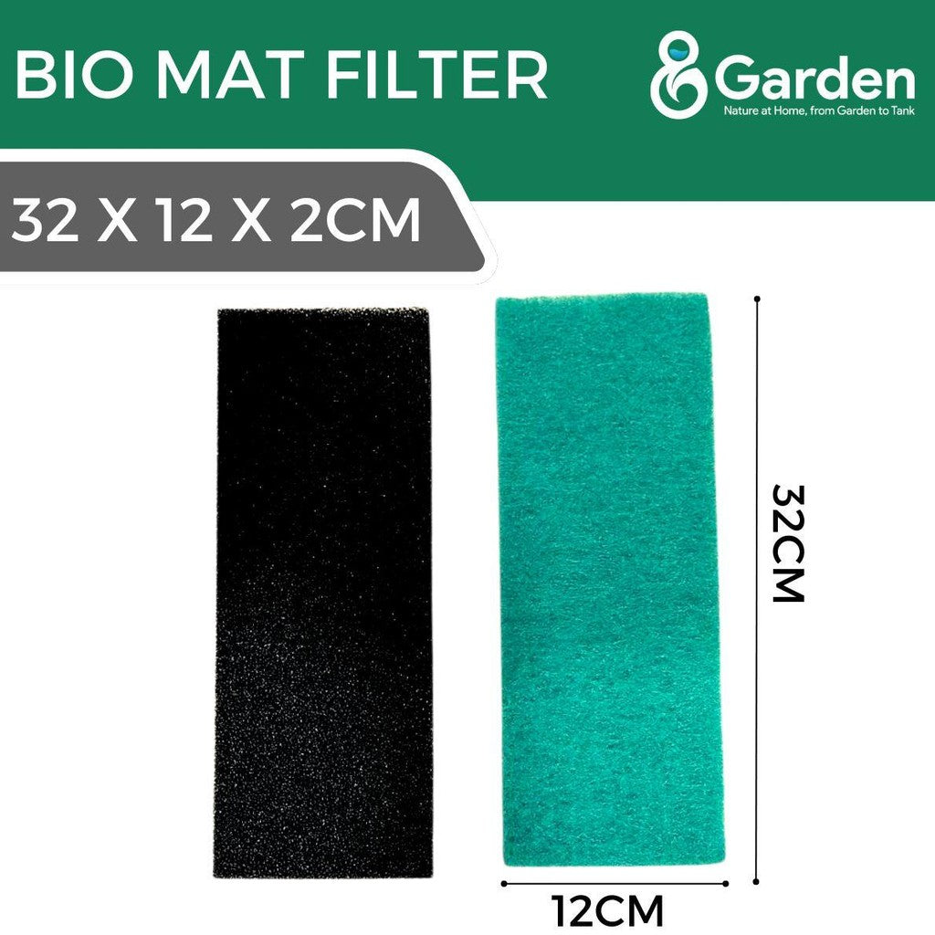 Bio Mat Filter Pad 32x12x2cm - Penapis Akuarium Ikan Sponge untuk Kualiti Air Jelas &amp; Selesa