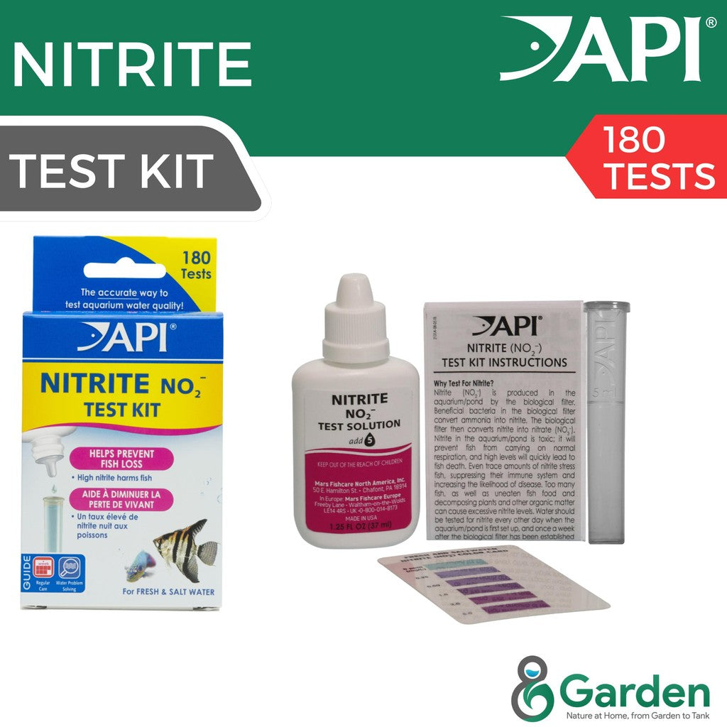 API Nitrite Test Kit Kit Ujian Nitrit - Ujian Air Tawar & Garam untuk 180 Ujian